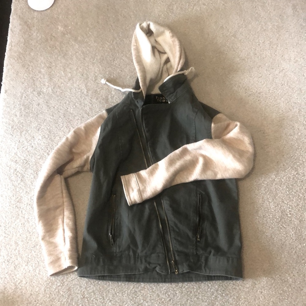 Tinseltown size S combo hoodie military jacket